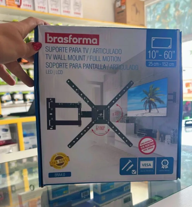 Suporte de Parede para TV Brasforma BRA4.0 10''-60'' Full Motion Articulado