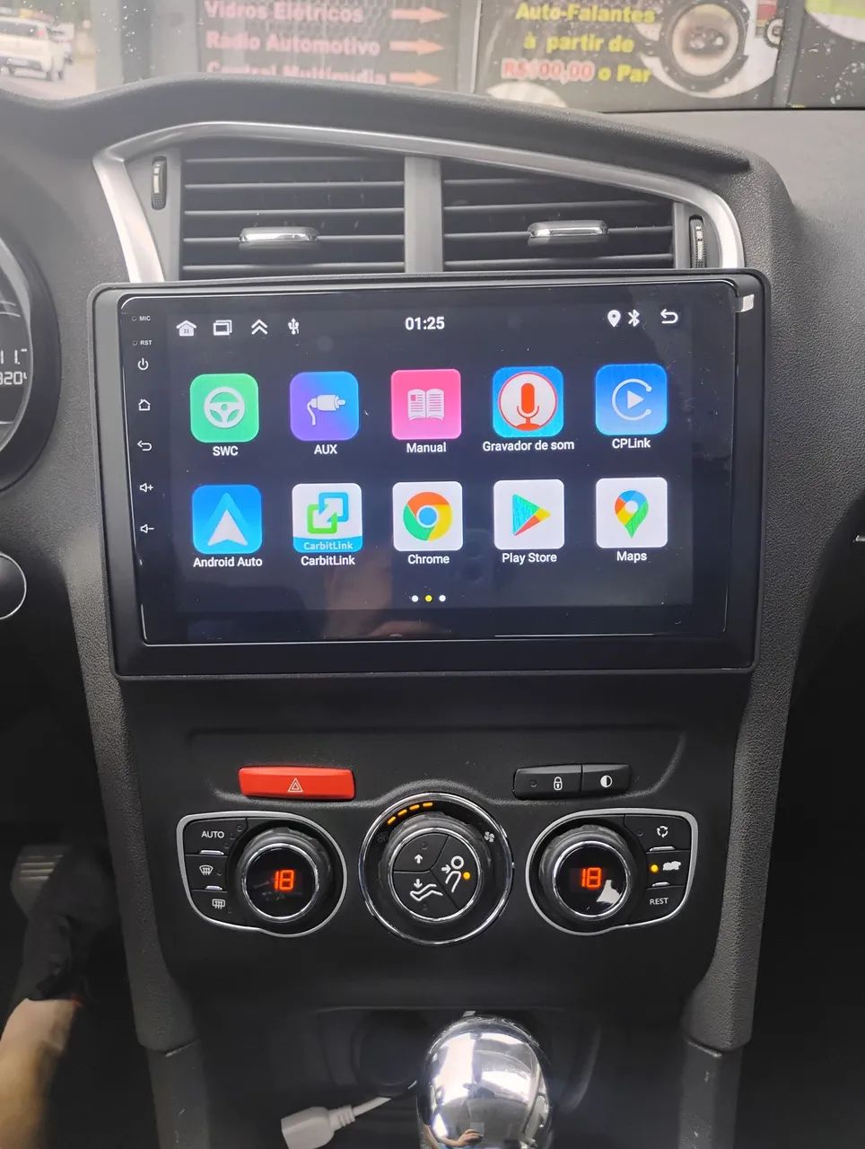 Central Multimídia tela 9" Citroen C4 lounge 