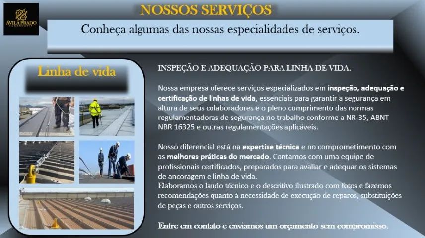 Linha de Vida, Adequação e Inspeção - Orçamento na Hora! - Foto 2