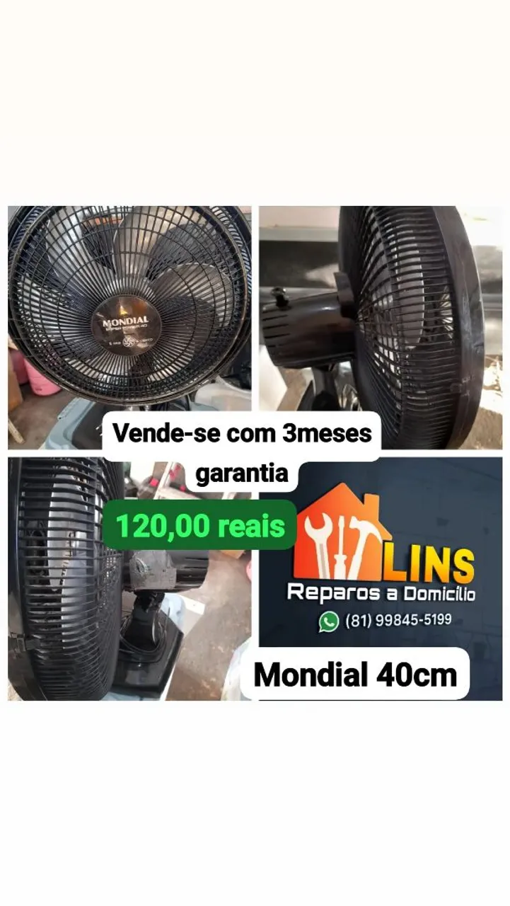 Ventilador Mondial 40cm com garantia