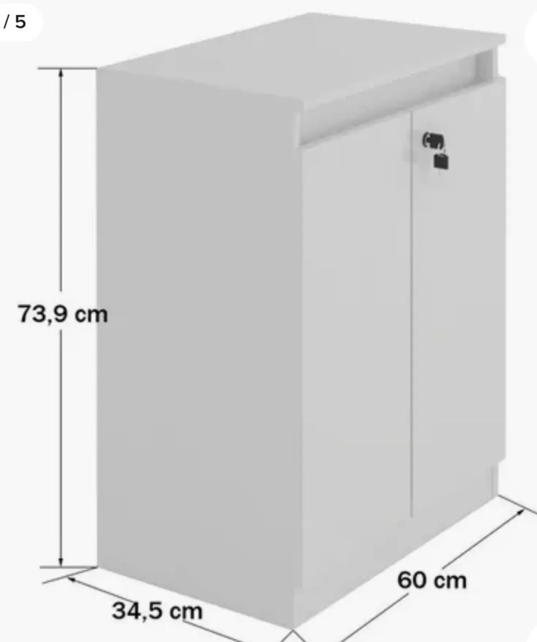 Armário de organização com 2 portas e fechadura - Foto 2