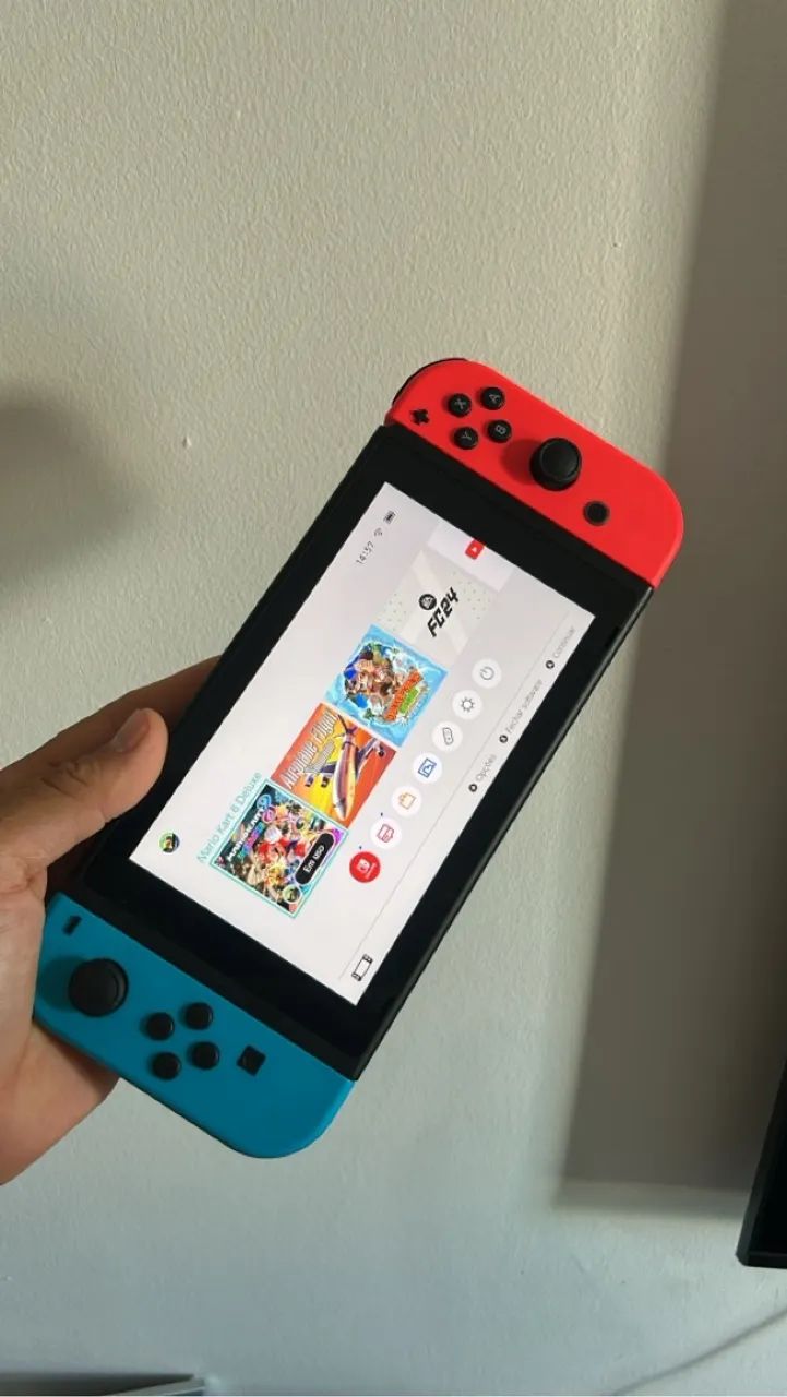 Nintendo Switch com jogos