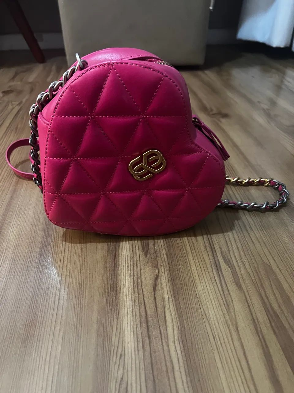 Bolsa Schutz Love Coração - Couro Rosa (Super Nova) - Bolsas