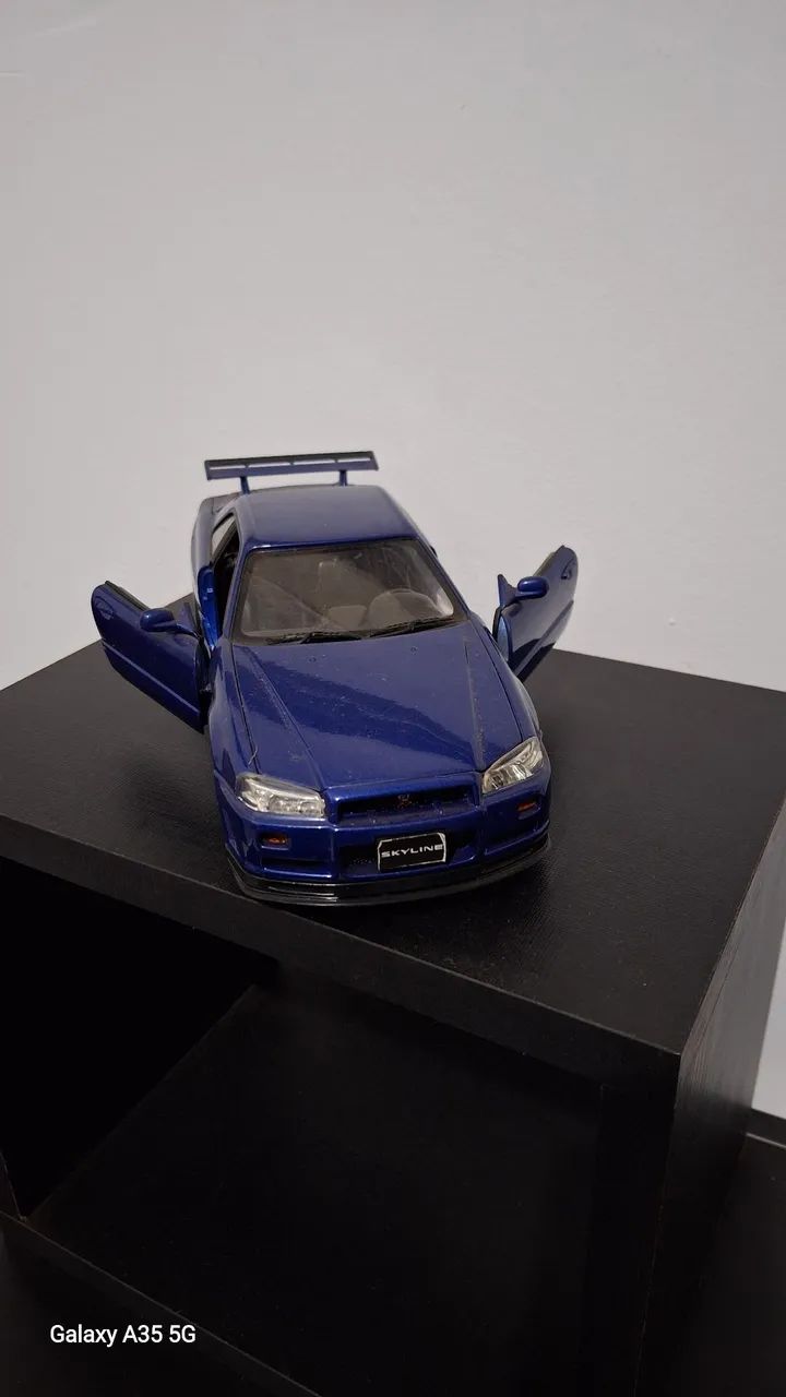 Miniatura Nissan Skyline R34 Azul - Foto 2
