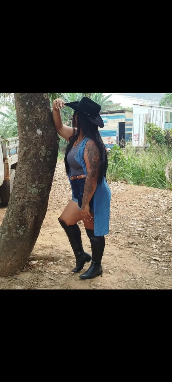 Bota Over Knee Preta - Estilo Country