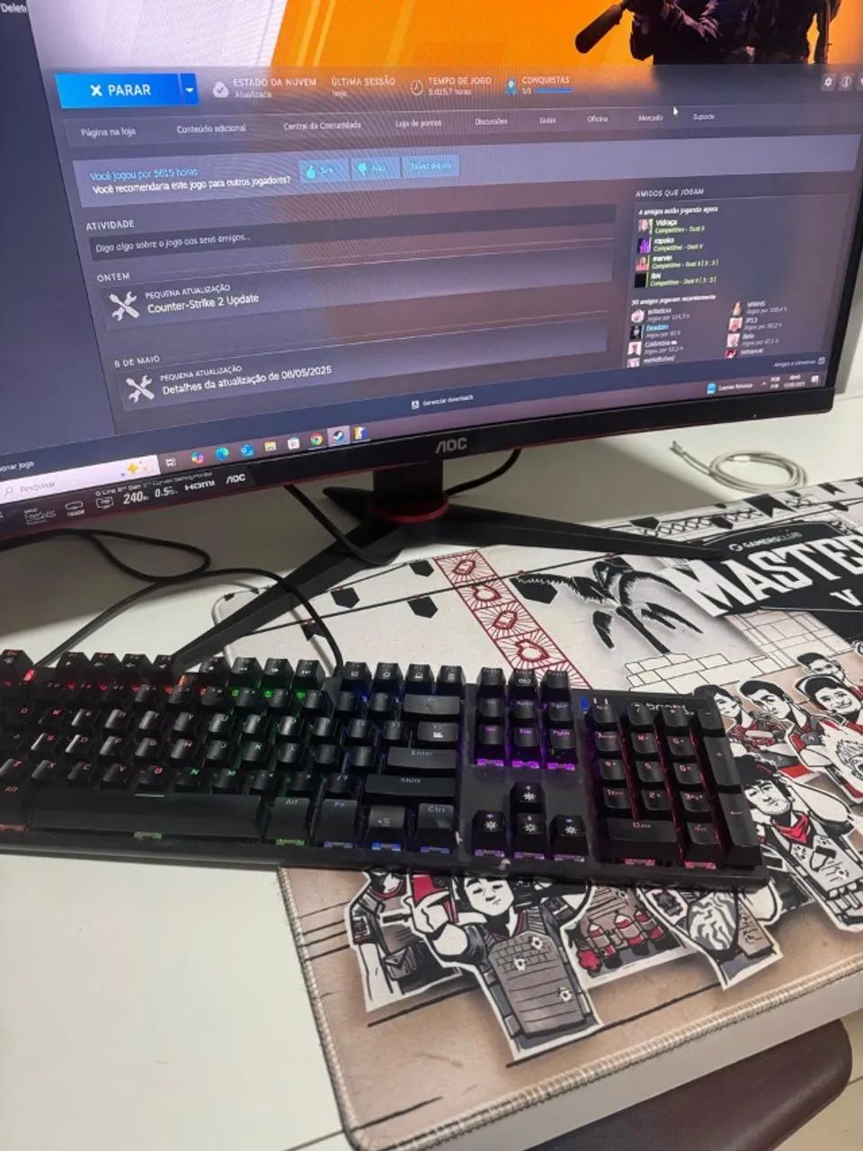 PC GAMER RYZEN 7 5700X + RTX 2070 + MONITOR CURVO AOC 240HZ - Foto 3