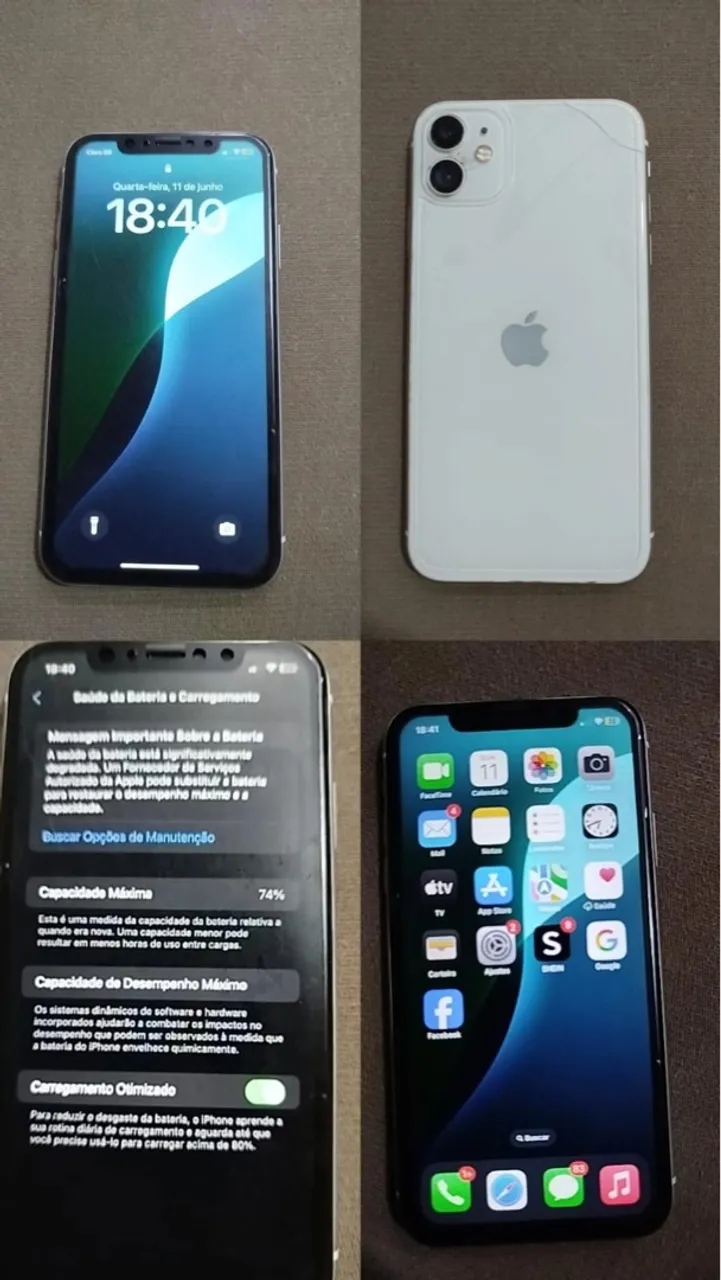 Em perfeito funcionamento apenas com uns trincado atrás