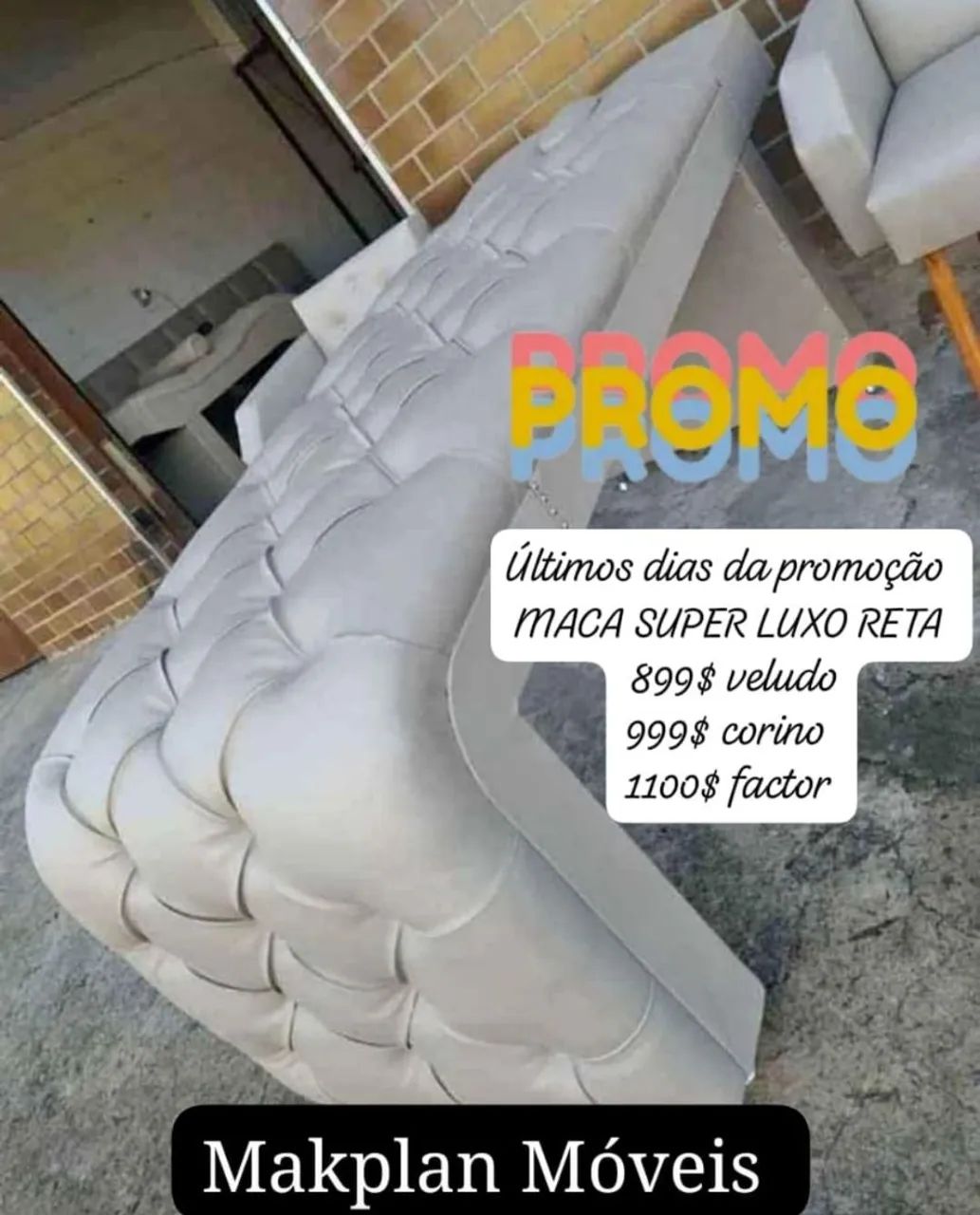 MACA SUPER LUXO RETA para MASSAGEM e procedimentos estéticos 