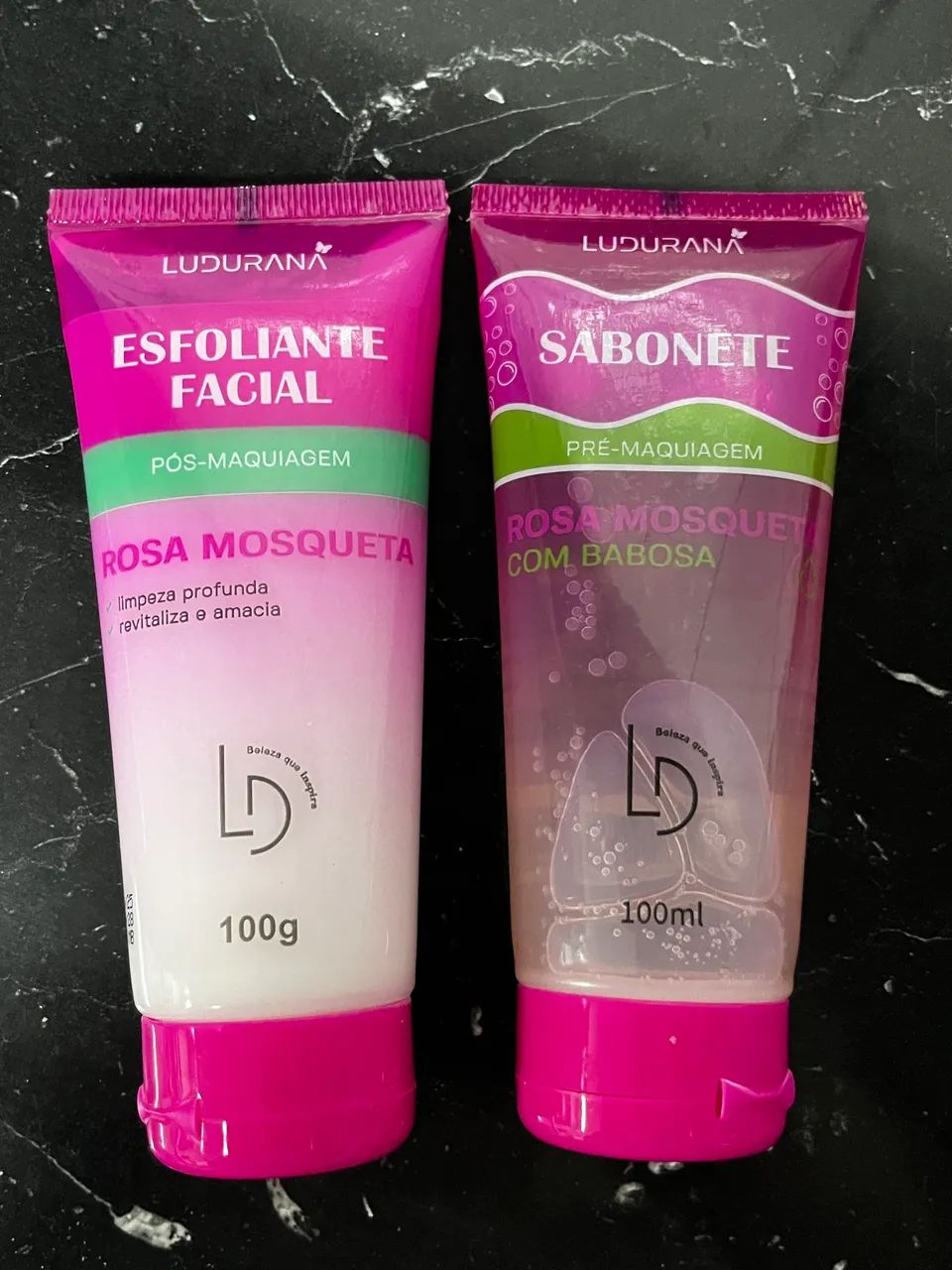 Kit Esfoliante Facial Pré e Pós Maquiagem com Rosa Mosqueta Babosa - Foto 2