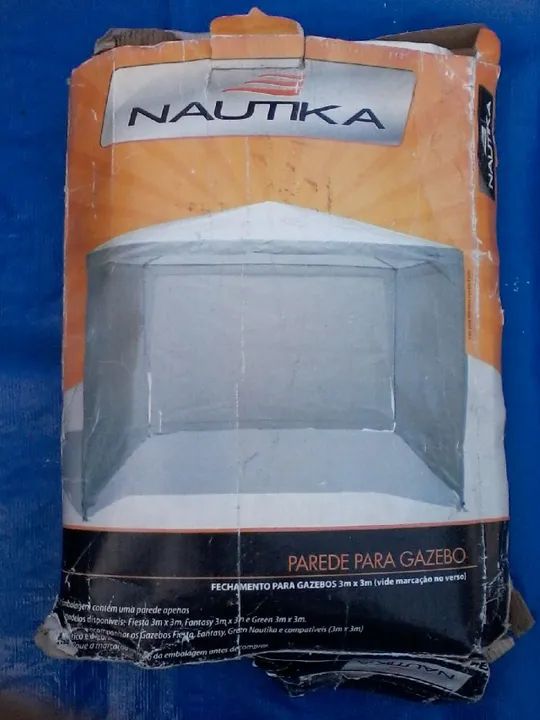 Parede Para Gazebo Fiesta 3m X 3m - Nautika (Embalagem Contém Uma Parede Apenas)