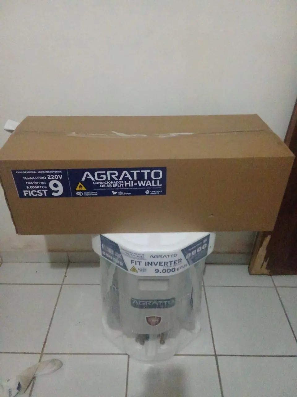 Ar Condicionado Split Inverter Agratto 9.000 BTUs - Novo - Foto 2