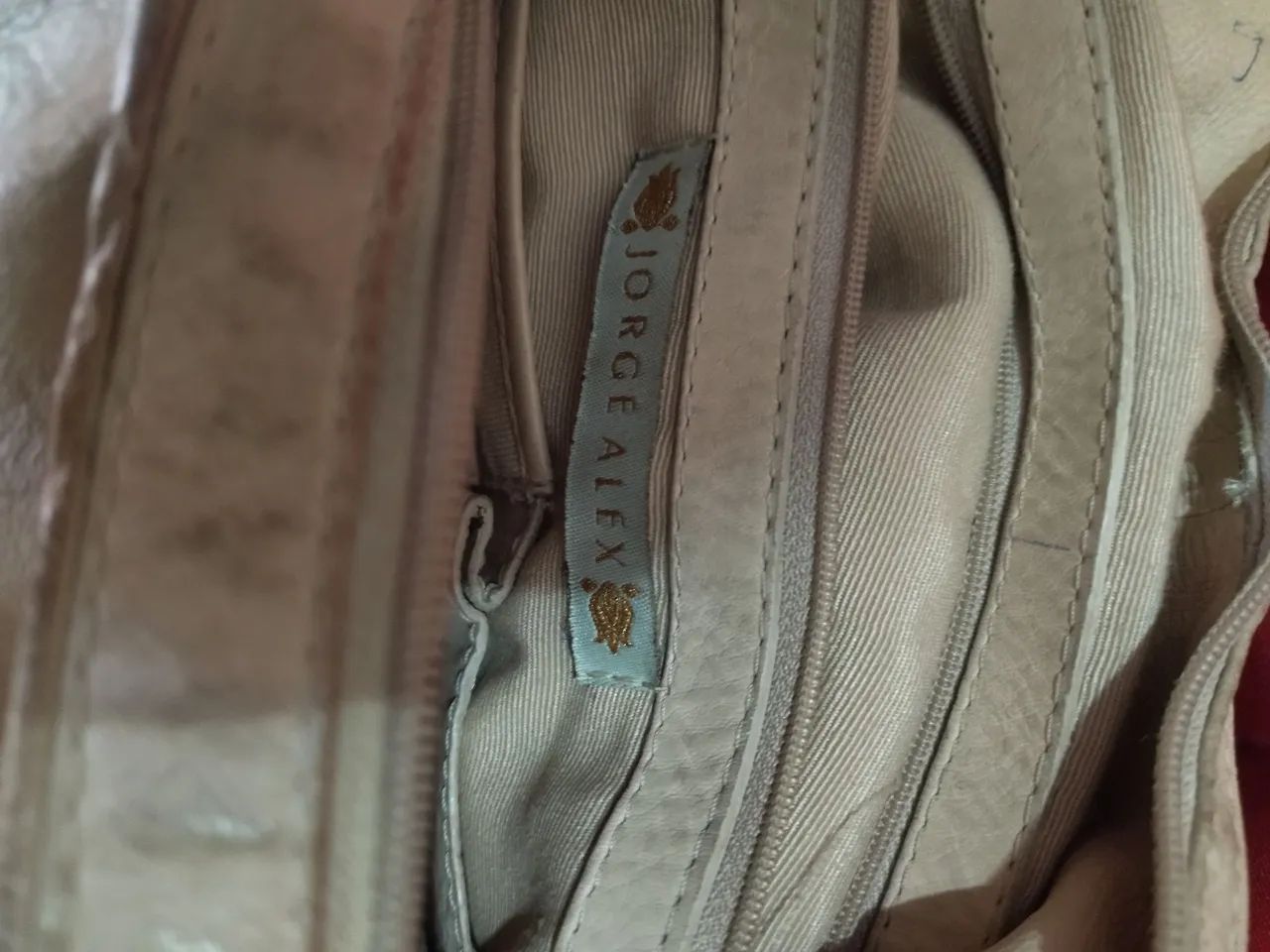 Bolsa de couro Ombro Bege - Foto 2