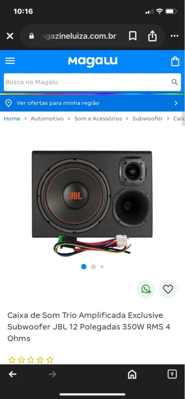 Caixa de Som Trio Amplificada Exclusive Subwoofer JBL 12 Polegadas 350W RMS 4 - Foto 2