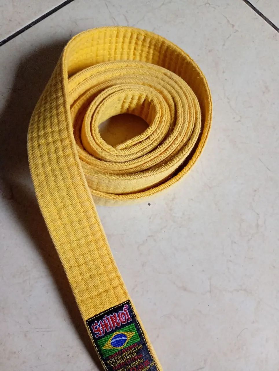 Faixa amarela para kimonos tamanho 4 Shiroi