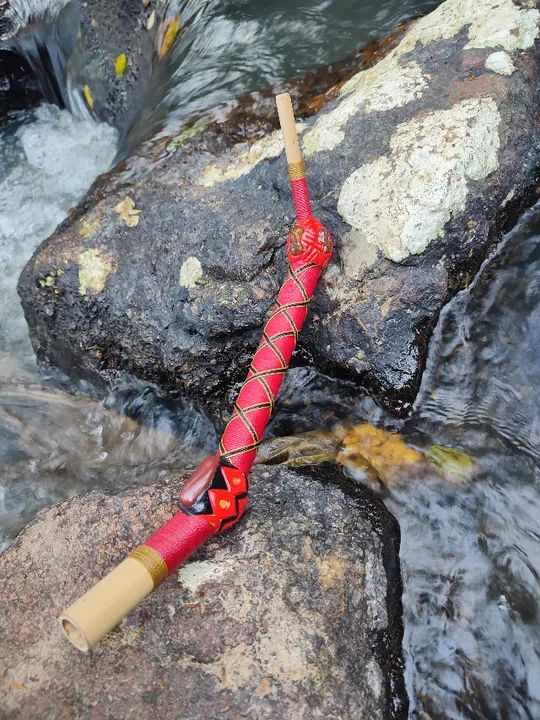 Tepi Rapé Fio Encerado Com Jaspe Vermelho E Ágatas De Fogo - Foto 4