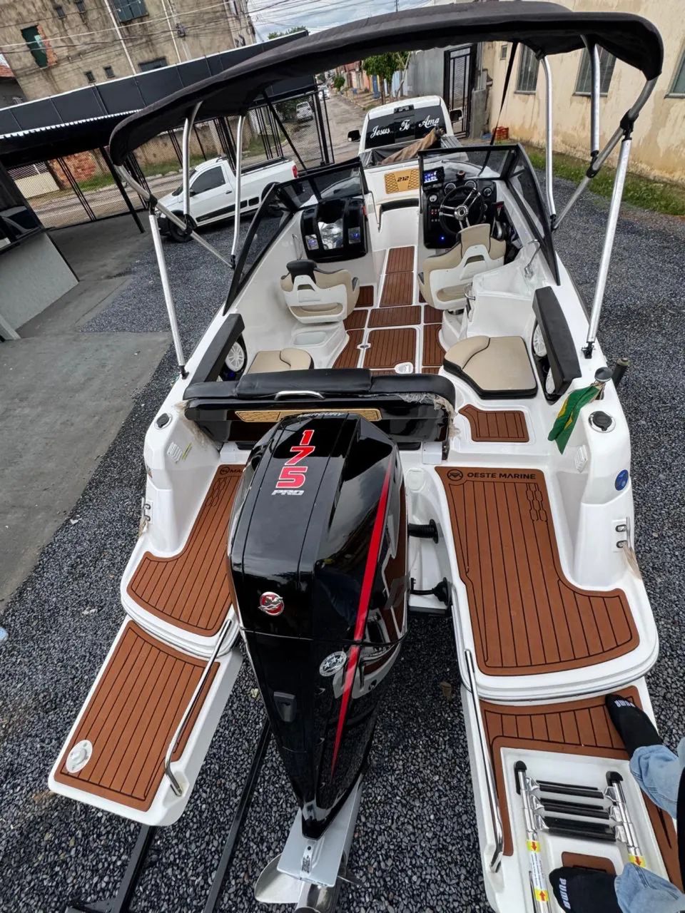 LANCHA FOCKER 212 MOTOR 175 HP MERCURY  PRO XS COM CARRETA RODOVIÁRIA RONDON - Foto 3