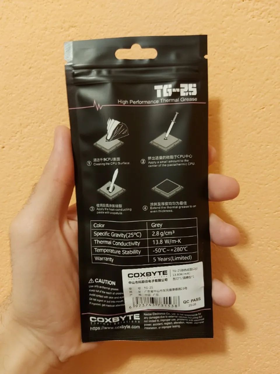 Pasta Térmica CoxByte 13.8W/m-K 2 Gramas - Foto 2