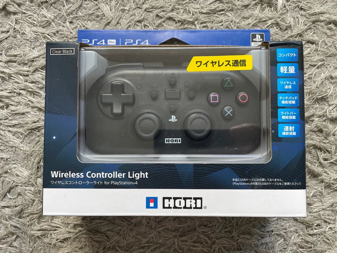 Controle de PS4 a Wireless Controller Light Hori na caixa