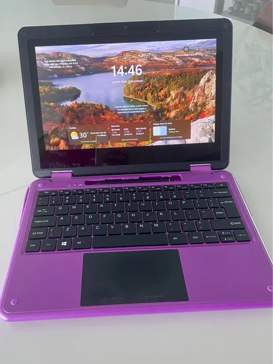 Vendo Laptop POUCO usado AWOW Purple Touchscreen 2 in 1 tela  11.6"  - Foto 2