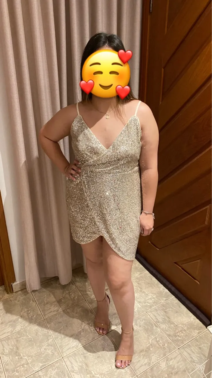 Vestido de paetê brilhoso