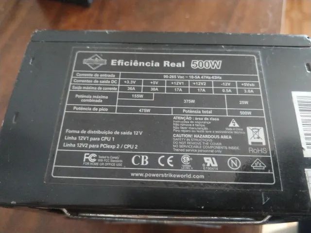 Fonte Pc -  Eficiência Real 500w