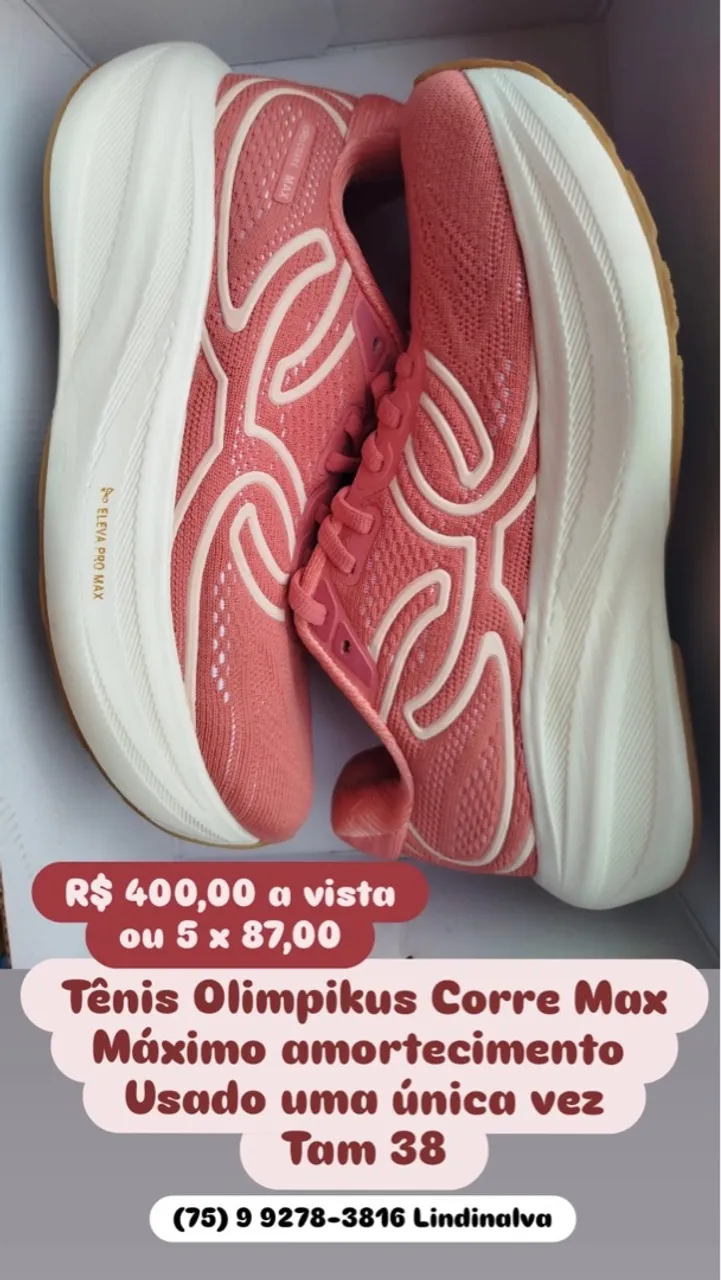 Corre max rosa TAM 38 novíssimo