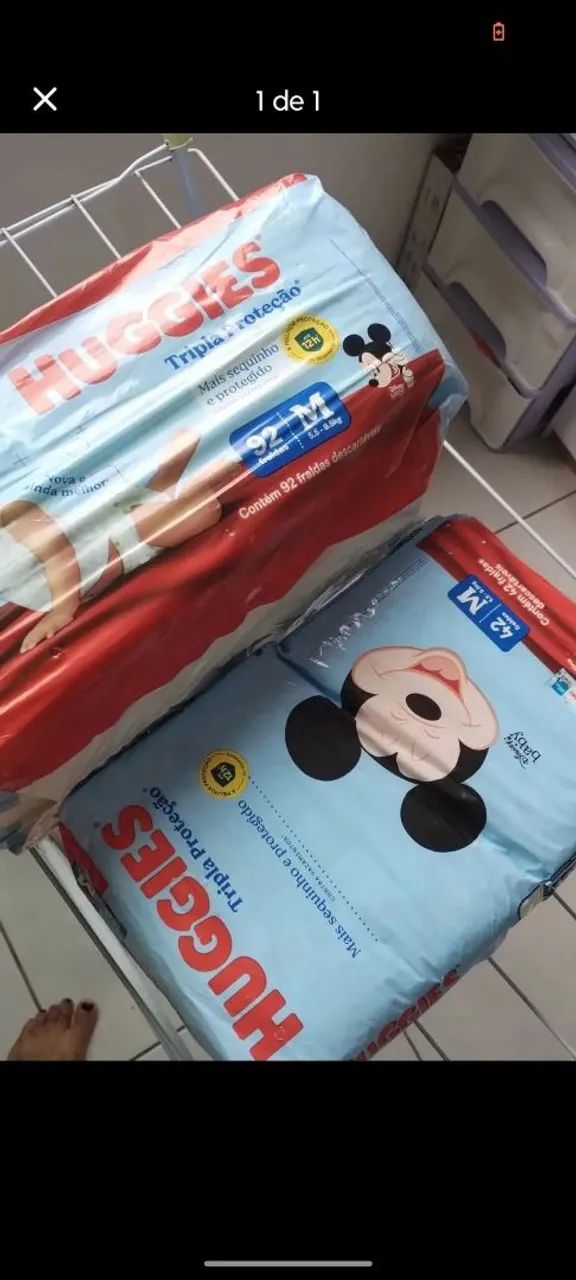 Fraldas Huggies Tripla Proteção - Pacote com 92 unidades
