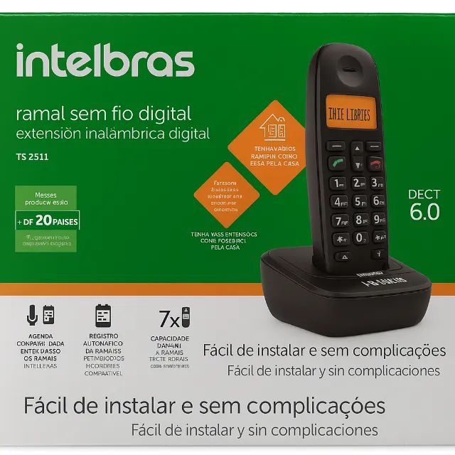 Telefone S/Fio Ramal Intelbras - Foto 4