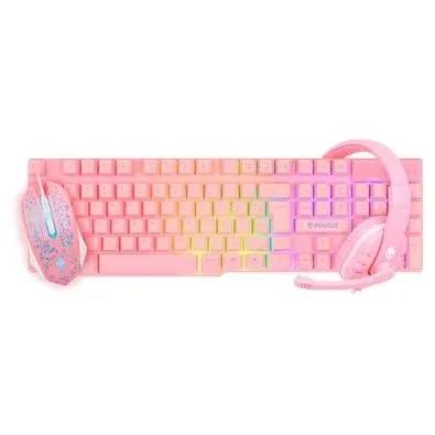 [Novo] Oportunidade! Kit Teclado Mouse Headset Gamer Rosa. Última Unidade! - Foto 2