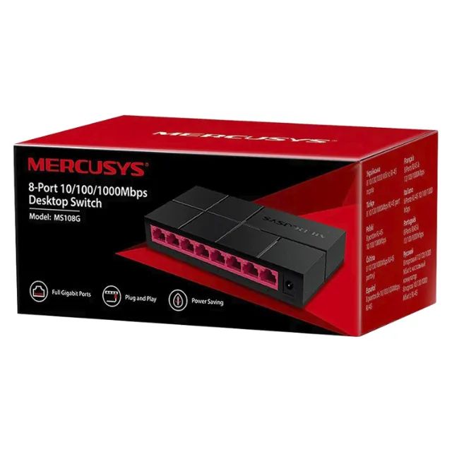 Hub Switch 8 portas Gigabit novo Mercusys 