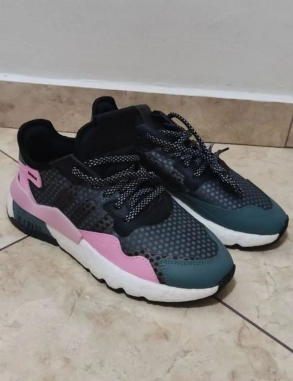 Adidas Nite Jogger Rosa e Verde  - Foto 3