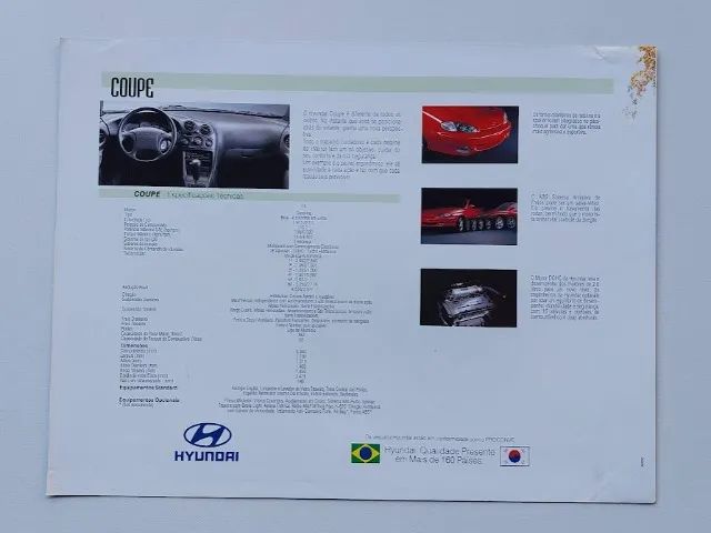 Hyundai Coupe - Catálogo, folder  - Foto 2