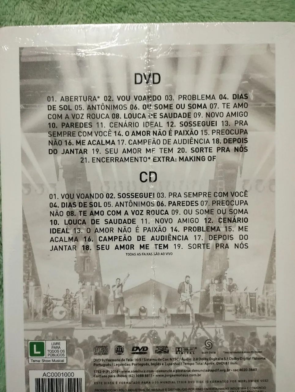 DVDs Jorge & Mateus - Terra Sem CEP e Como Sempre Feito Nunca - Foto 3
