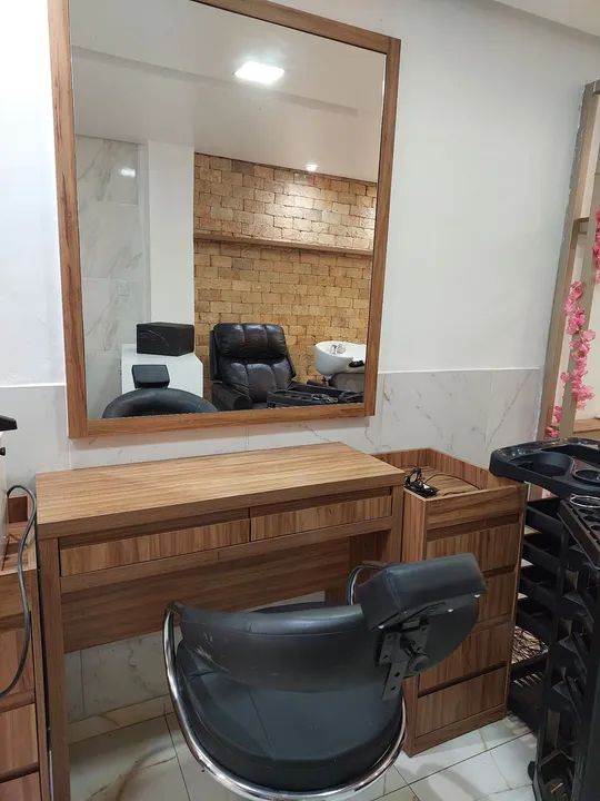 Mesa de Penteadeira com Gaveta e Espelho