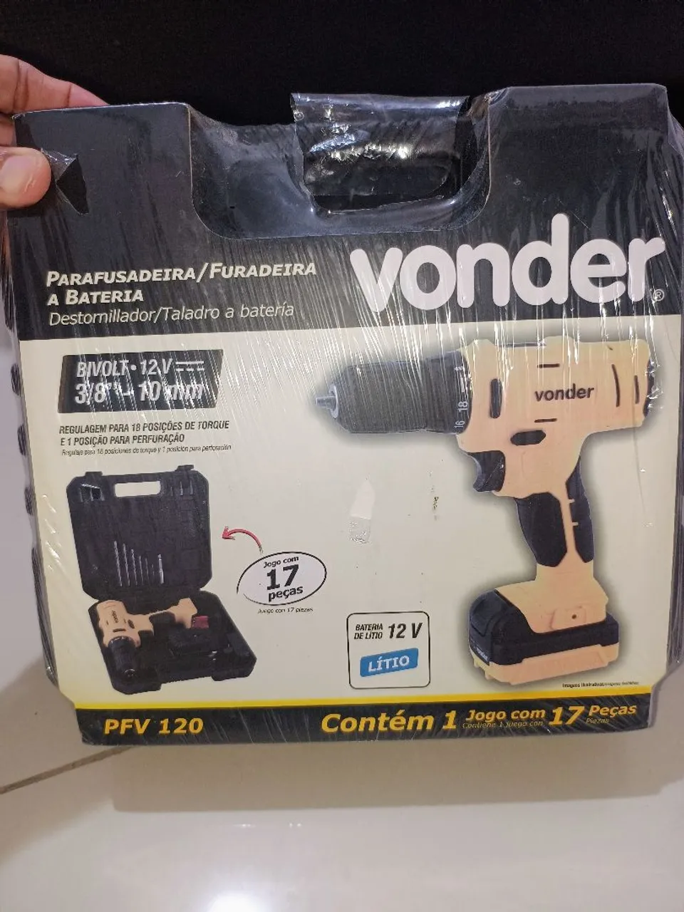 Parafusadeira/Furadeira a Bateria Vonder PFV 120 - 12V