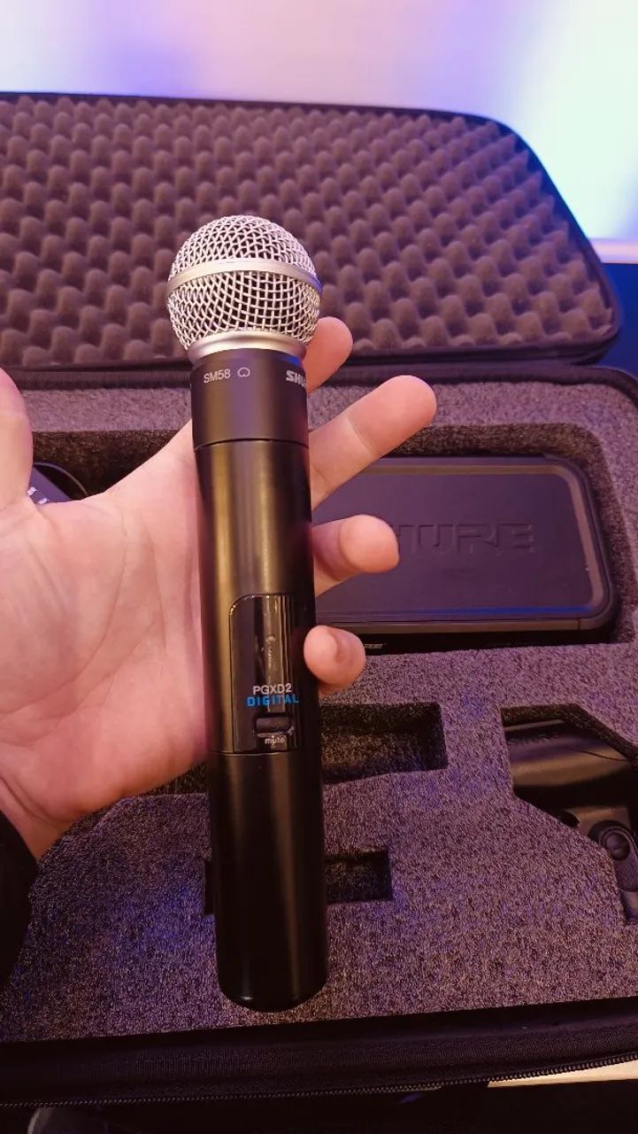 Microfone Shure Sem Fio PGXD24/SM58 Digital Frequência Homologado Anatel