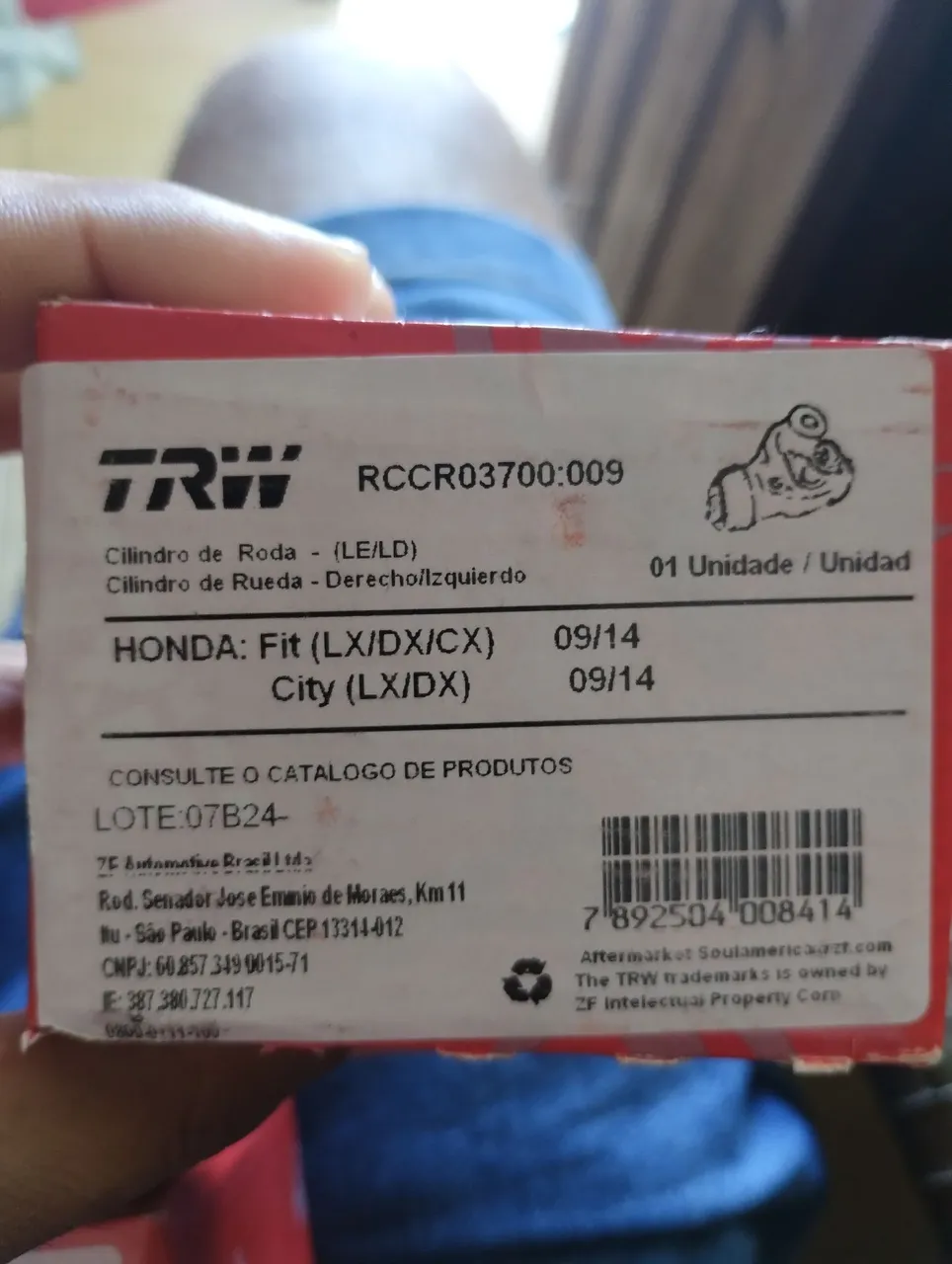 Burrinho freio Honda Fit e City