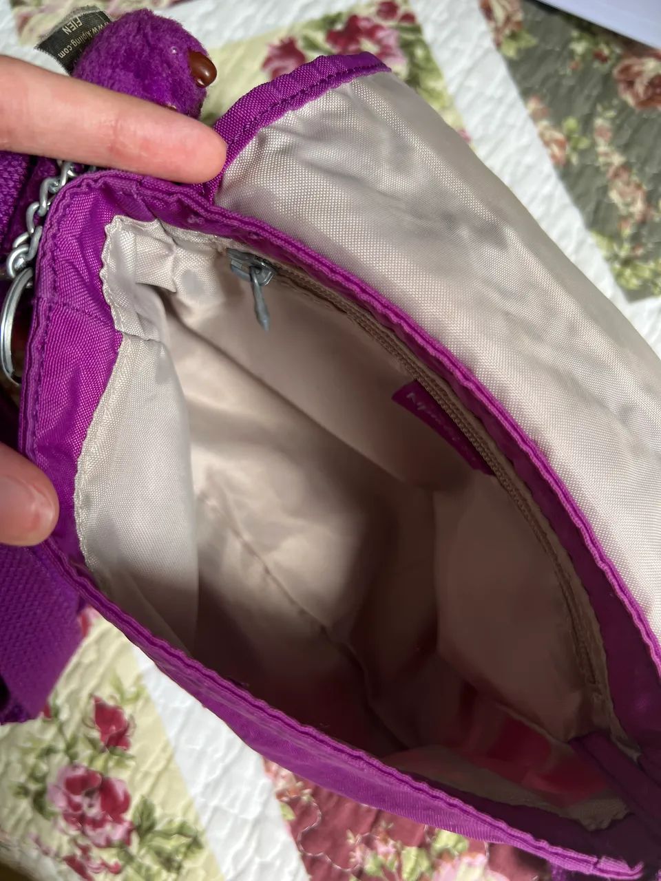 Bolsa Kipling Roxa - Foto 3