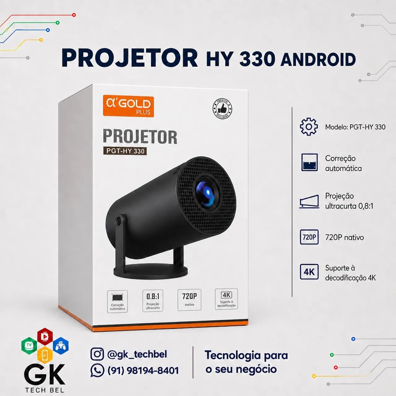 Projetor Hy330 Android (entrega gratis)