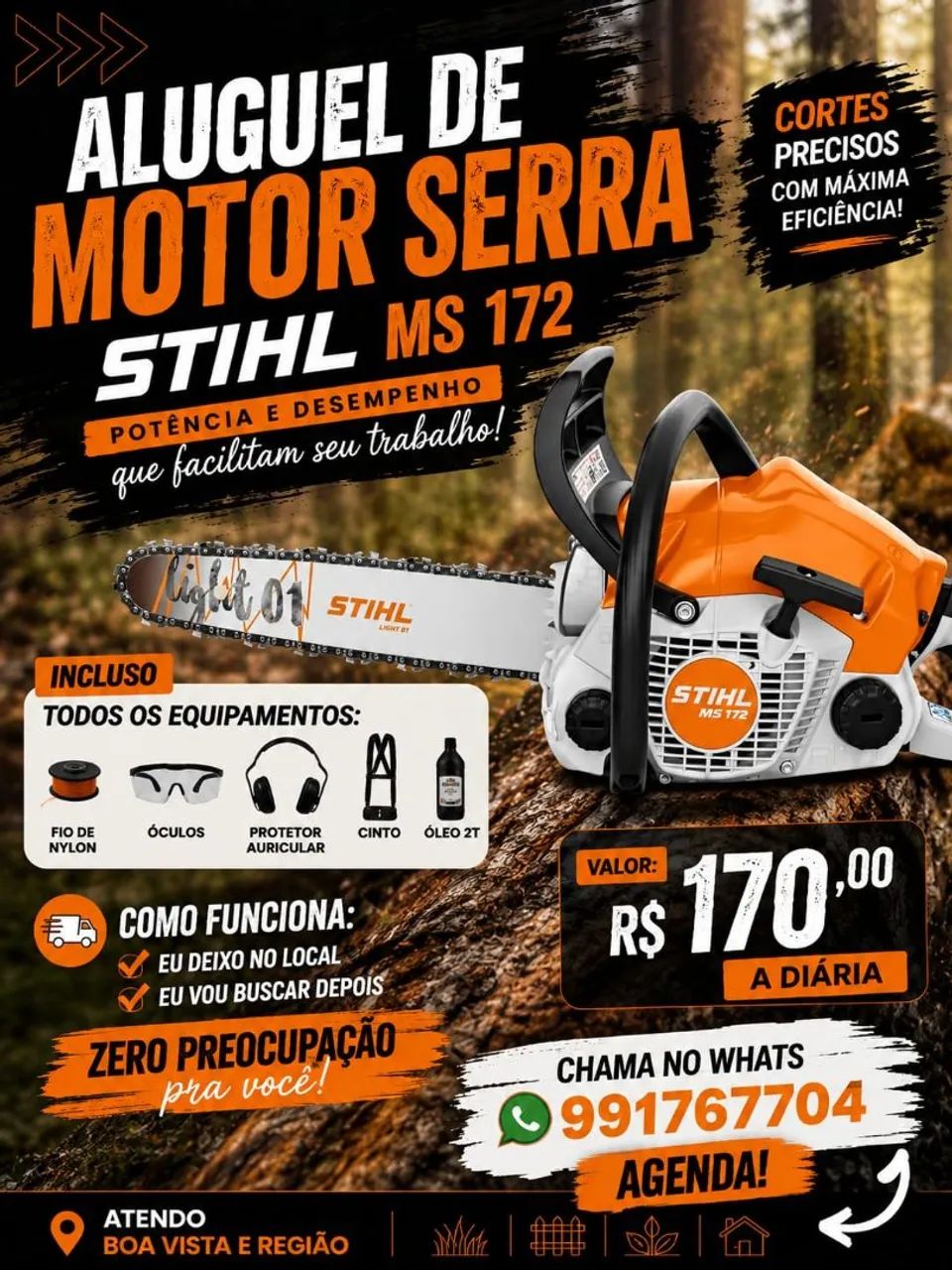 Aluguel de motoserra 