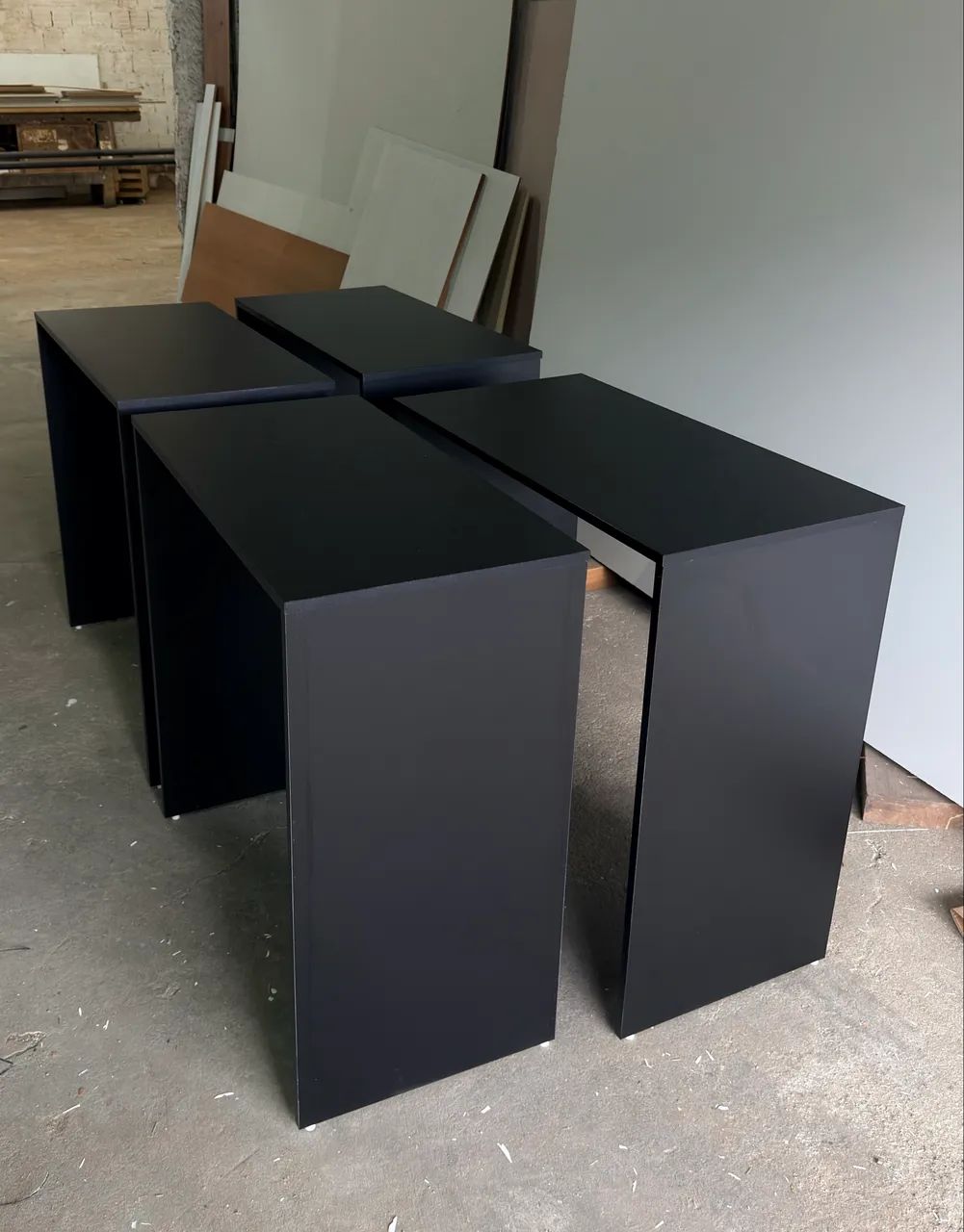 ESCRIVANINHA MODELO SIMPLES DE MDF PRETO A PRONTA ENTREGA - Foto 4