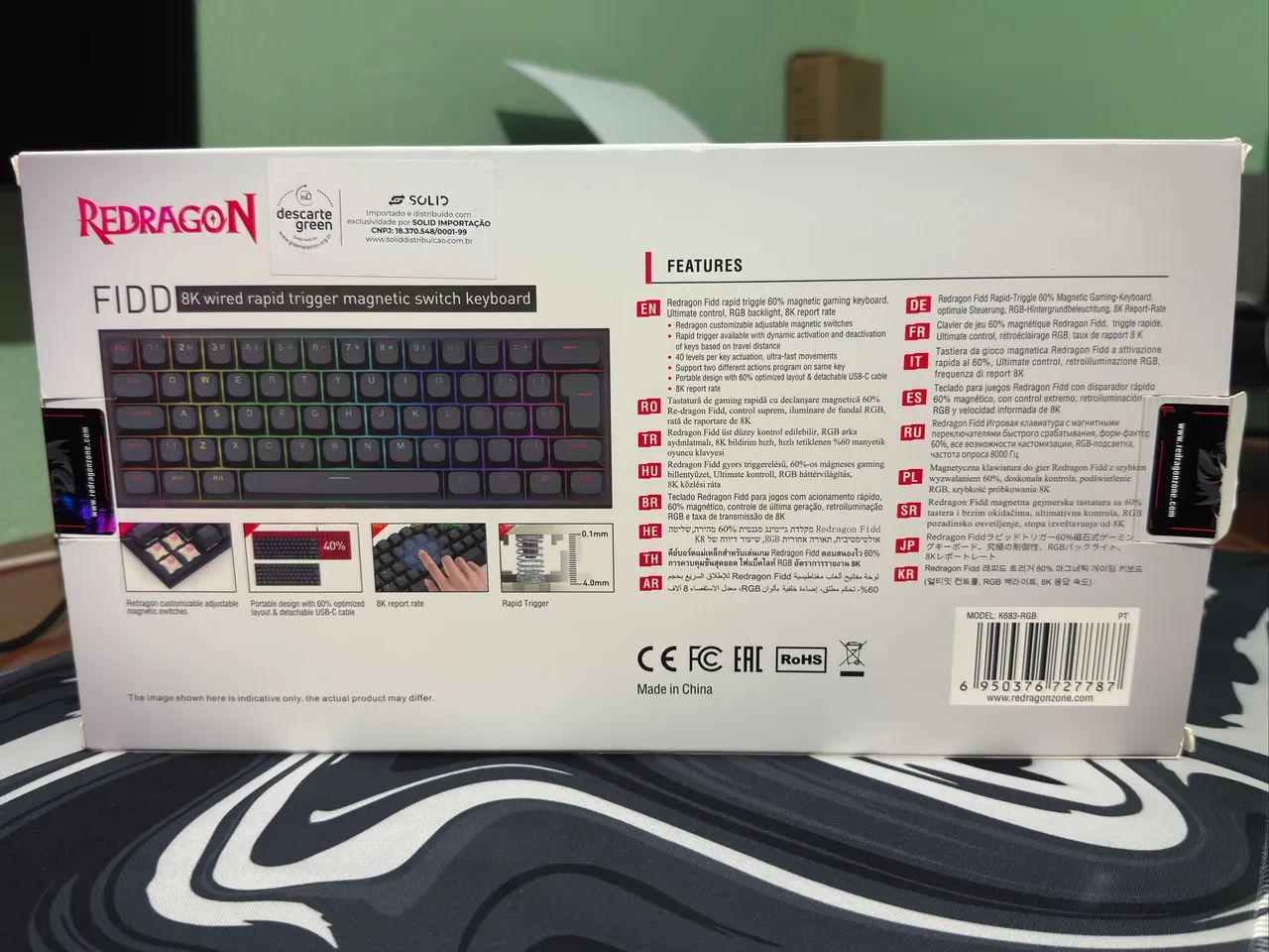 Teclado Magnético - Redragon Fidd - Foto 5