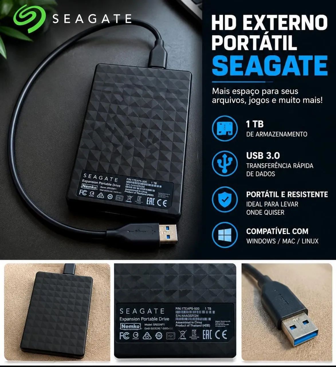 HD SEAGATE 1 TERA 