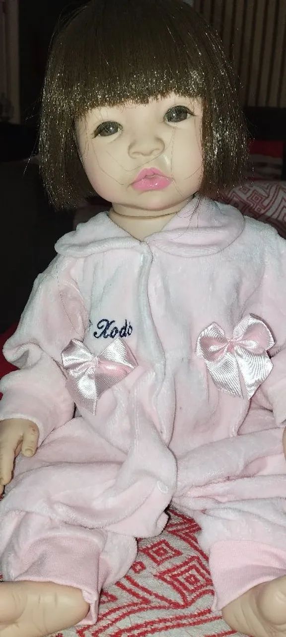 Boneca bebê reborn +berço  - Foto 3
