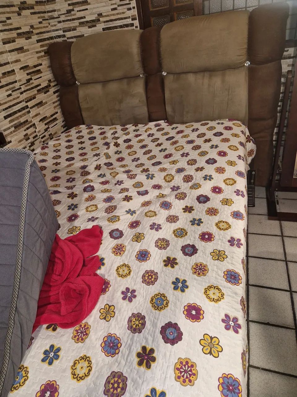 Cama box casal c/ cabeceira - Foto 2