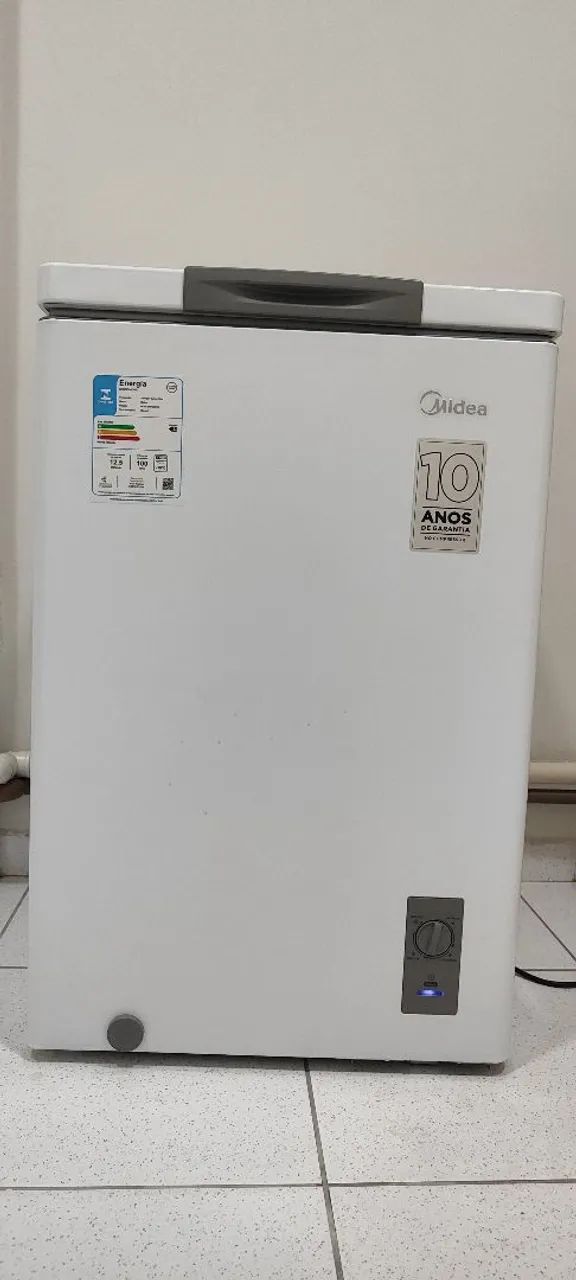 Freezer Horizontal Midea 100L Inverter Branco Bivolt