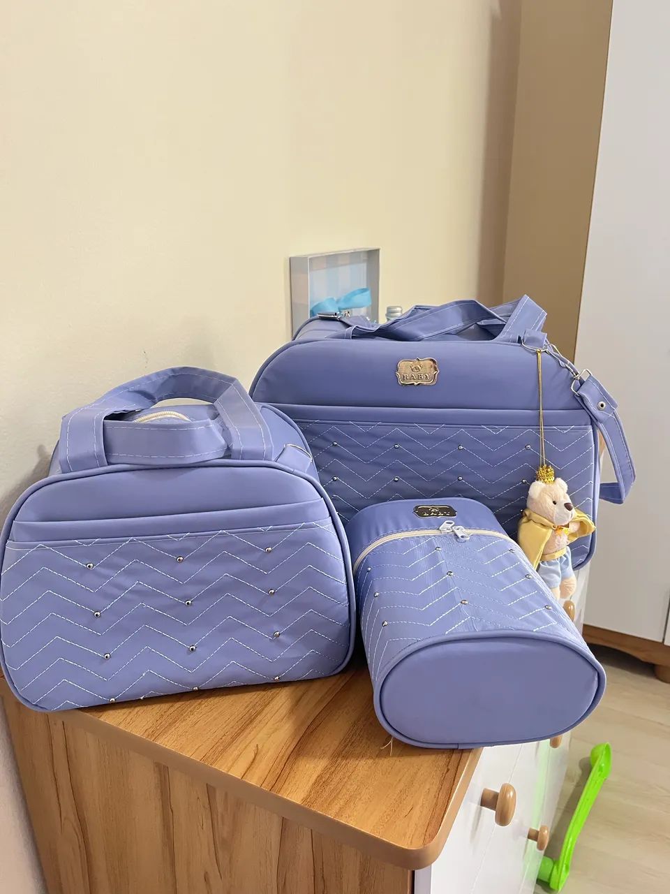 Kit Bolsa Bebê Azul - Foto 4