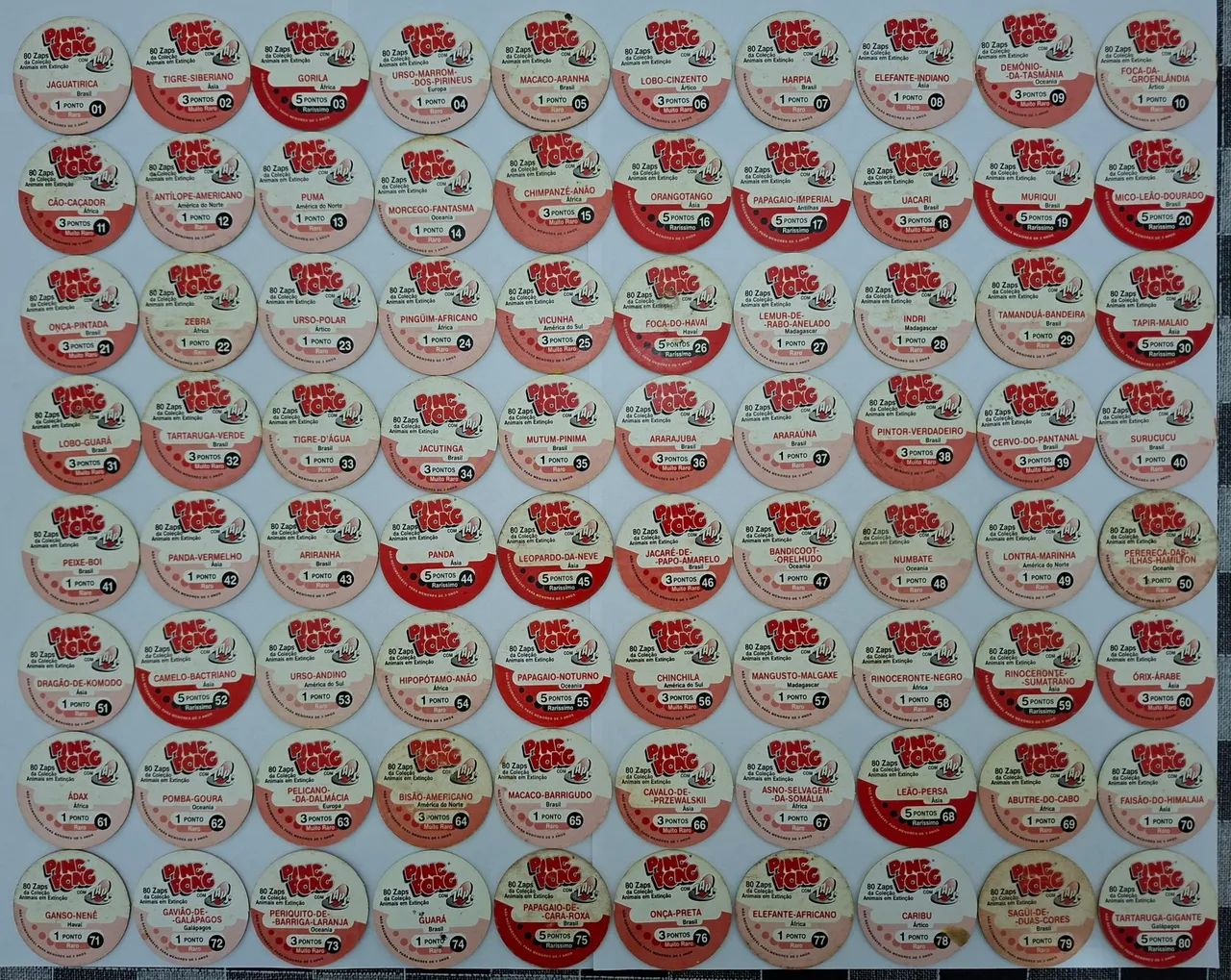 Coleção completa tazos animais em extinção  - Foto 2