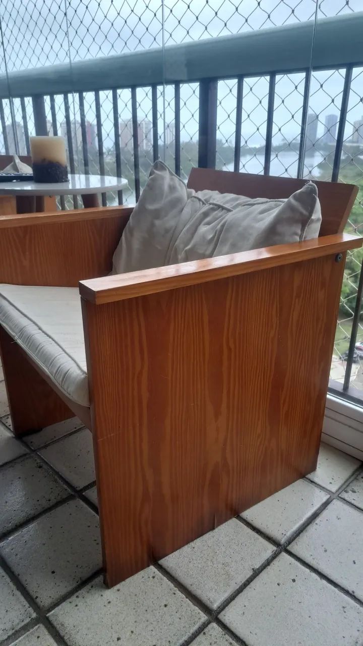 Vendo moveis de varanda de bambo e madeira - Foto 5