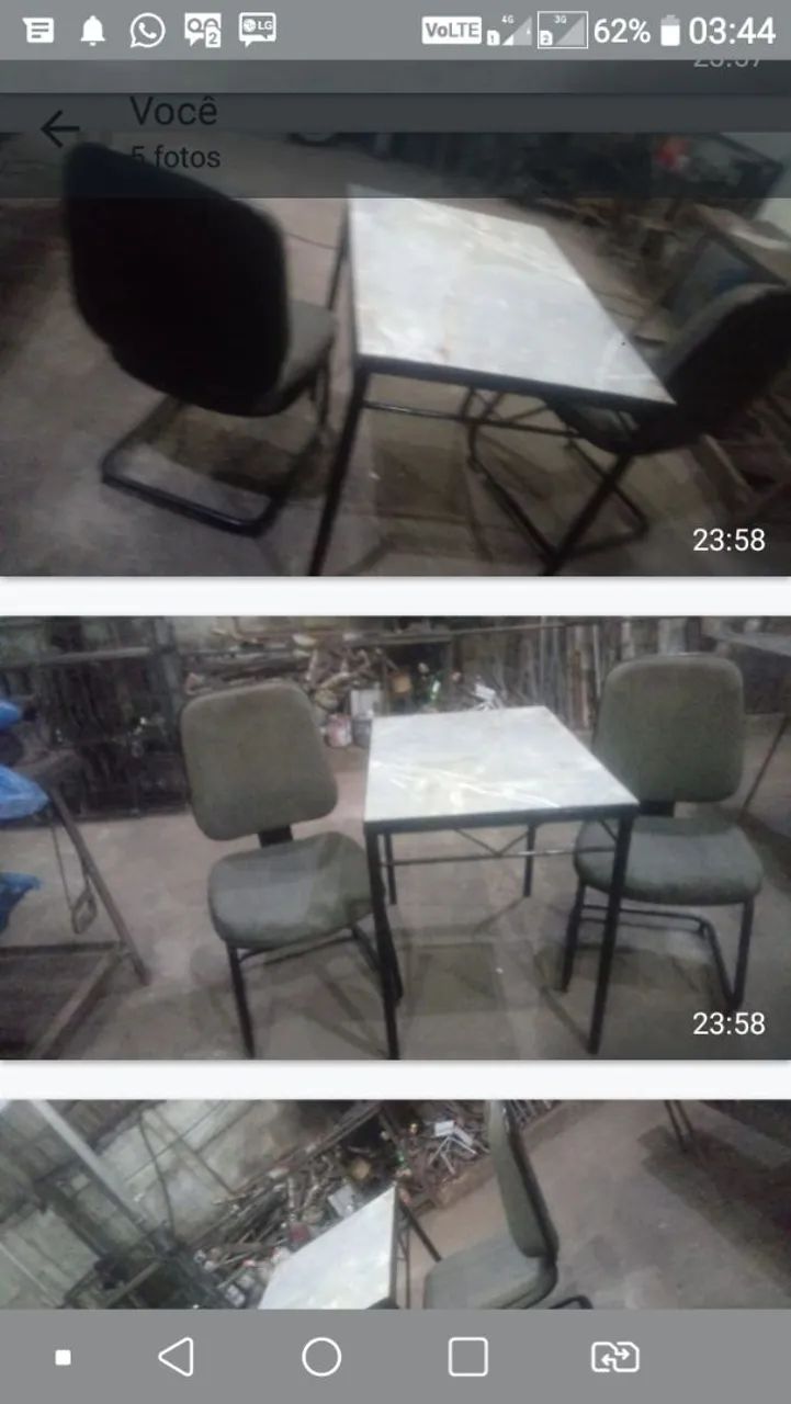 Mesa forte com 2 cadeiras Otima - Foto 3
